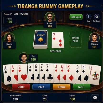 Tiranga Rummy gameplay preview