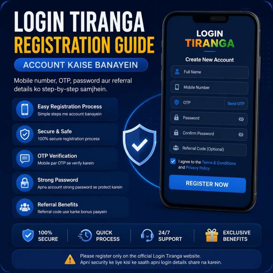 Login Tiranga registration guide