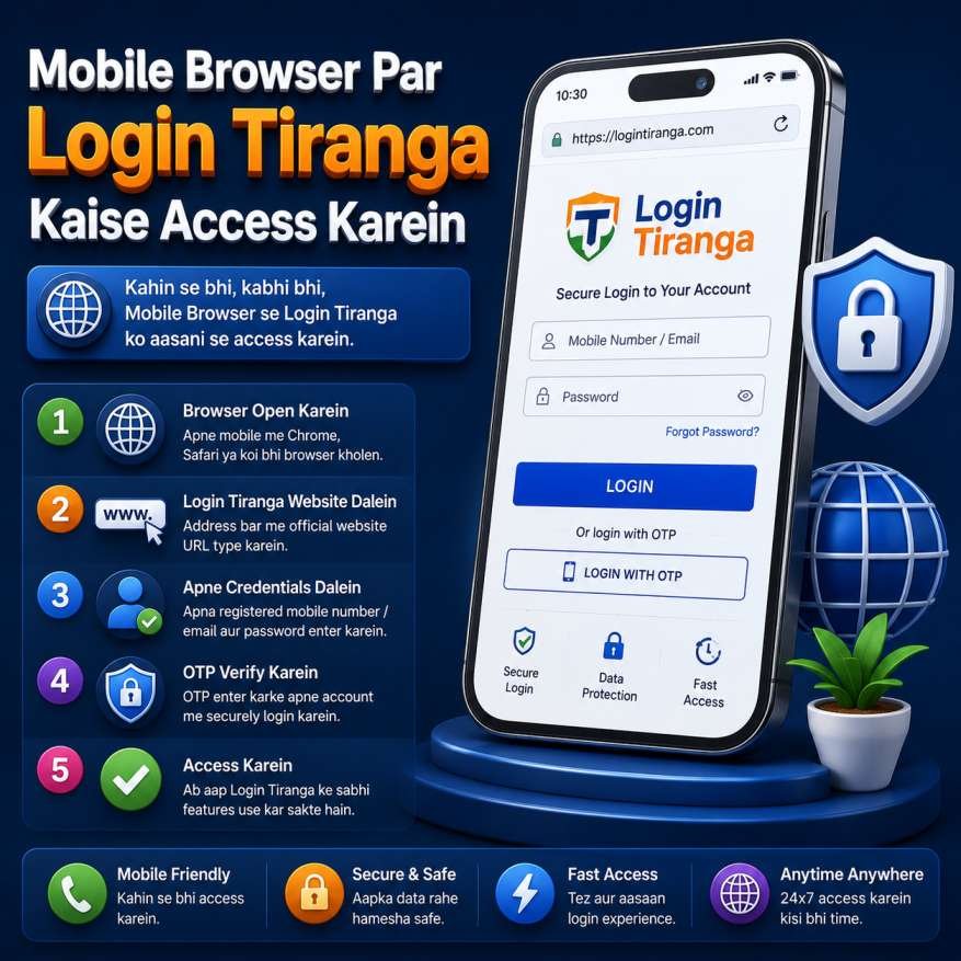Login Tiranga mobile browser guide