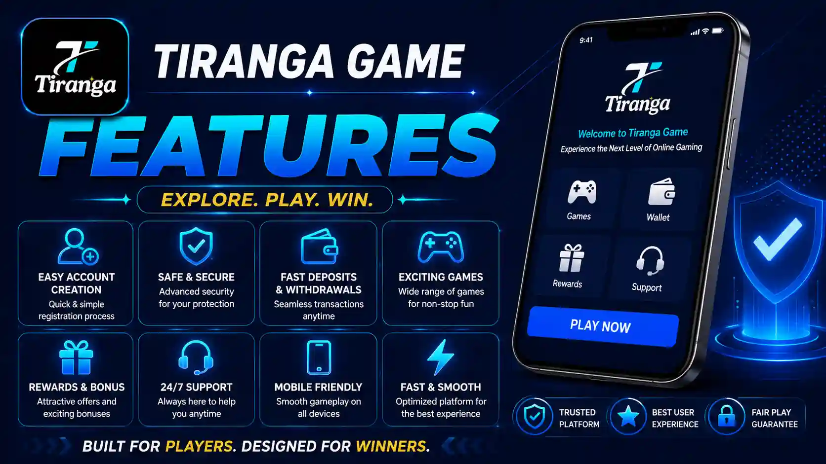 Tiranga Game Features Tiranga Game Features
