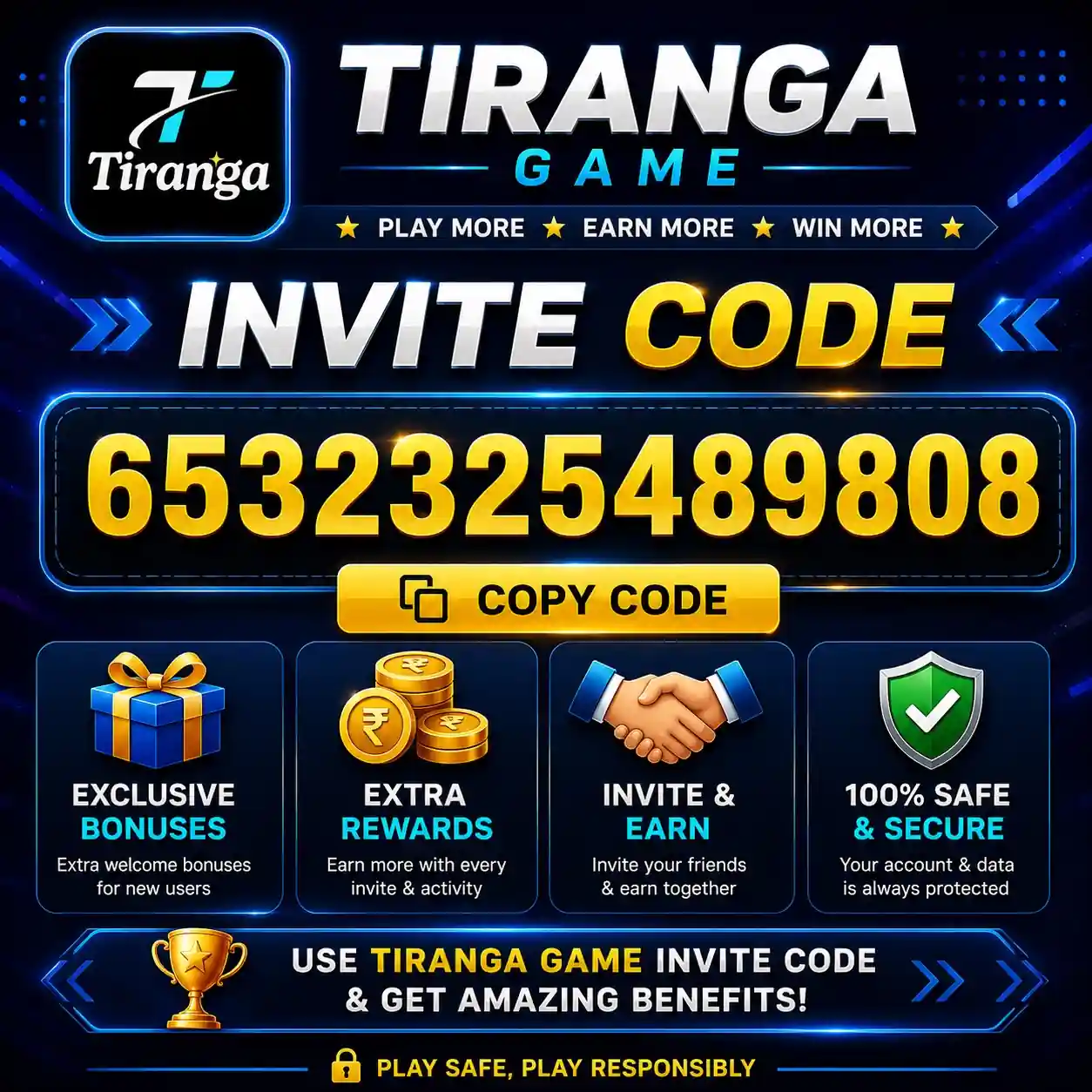 Tiranga Game Invite Code