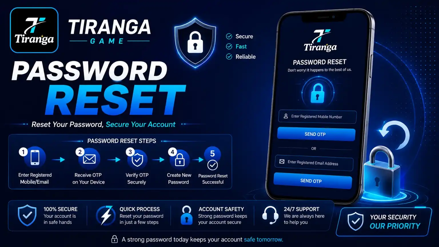 Tiranga Game Password Reset